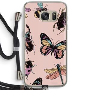CaseCompany Tiny Bugs: Samsung Galaxy S7 Transparant Hoesje met koord