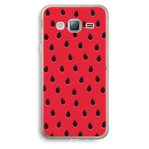 CaseCompany Watermelon: Samsung Galaxy J3 (2016) Transparant Hoesje