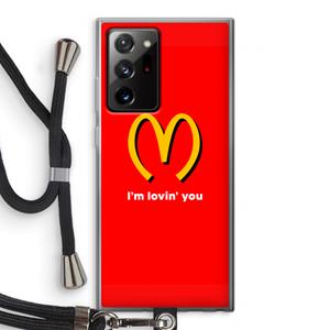 CaseCompany I'm lovin' you: Samsung Galaxy Note 20 Ultra / Note 20 Ultra 5G Transparant Hoesje met koord
