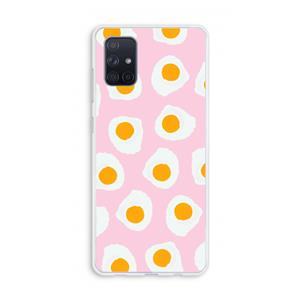 CaseCompany Dancing eggs: Galaxy A71 Transparant Hoesje