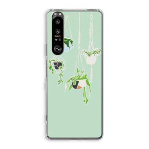 CaseCompany Hang In There: Sony Xperia 1 III Transparant Hoesje