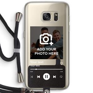 CaseCompany Music Player: Samsung Galaxy S7 Transparant Hoesje met koord