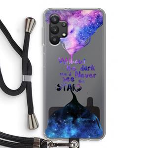 CaseCompany Stars quote: Samsung Galaxy A32 5G Transparant Hoesje met koord