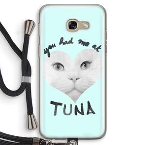 CaseCompany You had me at tuna: Samsung Galaxy A5 (2017) Transparant Hoesje met koord