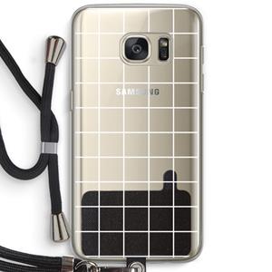 CaseCompany Rooster 2: Samsung Galaxy S7 Transparant Hoesje met koord