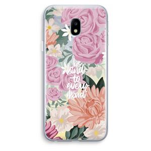 CaseCompany Kindness matters: Samsung Galaxy J3 (2017) Transparant Hoesje