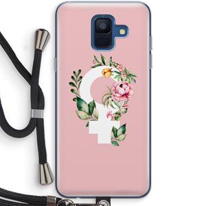 CaseCompany Venus: Samsung Galaxy A6 (2018) Transparant Hoesje met koord