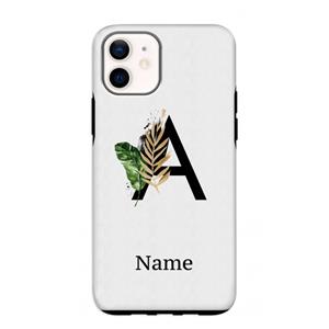 CaseCompany Charcoal Flora: iPhone 12 mini Tough Case