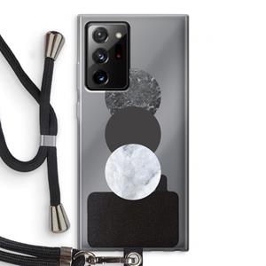 CaseCompany Marmeren cirkels: Samsung Galaxy Note 20 Ultra / Note 20 Ultra 5G Transparant Hoesje met koord