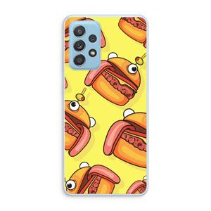 CaseCompany Hamburger: Samsung Galaxy A73 Transparant Hoesje