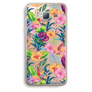 CaseCompany Tropisch 2: Samsung Galaxy J3 (2016) Transparant Hoesje
