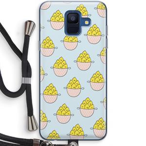 CaseCompany Citroenen: Samsung Galaxy A6 (2018) Transparant Hoesje met koord