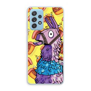 CaseCompany Loot Burger: Samsung Galaxy A73 Transparant Hoesje