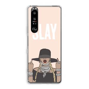 CaseCompany Slay All Day: Sony Xperia 1 III Transparant Hoesje