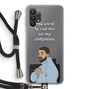 CaseCompany Hotline bling: Samsung Galaxy A32 5G Transparant Hoesje met koord