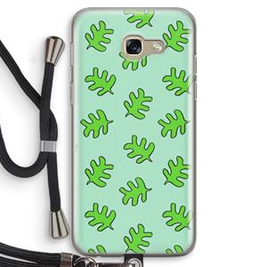 CaseCompany Groene blaadjes: Samsung Galaxy A5 (2017) Transparant Hoesje met koord