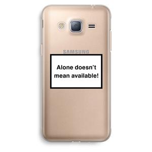 CaseCompany Alone: Samsung Galaxy J3 (2016) Transparant Hoesje