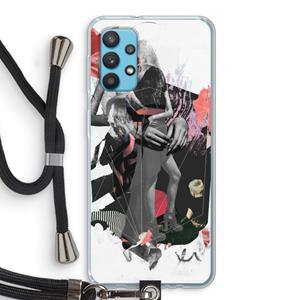CaseCompany Dissimulation du réel: Samsung Galaxy A32 4G Transparant Hoesje met koord