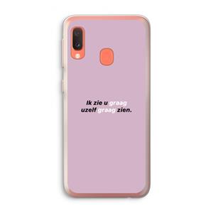 CaseCompany uzelf graag zien: Samsung Galaxy A20e Transparant Hoesje