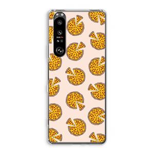 CaseCompany You Had Me At Pizza: Sony Xperia 1 III Transparant Hoesje