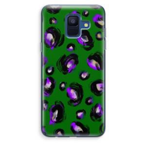 CaseCompany Green Cheetah: Samsung Galaxy A6 (2018) Transparant Hoesje