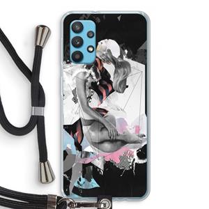 CaseCompany Camouflage de sommeil: Samsung Galaxy A32 4G Transparant Hoesje met koord