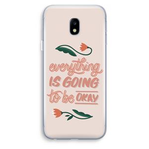 CaseCompany Optimistic flower girl: Samsung Galaxy J3 (2017) Transparant Hoesje