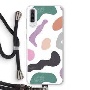 CaseCompany Memphis Shapes: Samsung Galaxy A70 Transparant Hoesje met koord