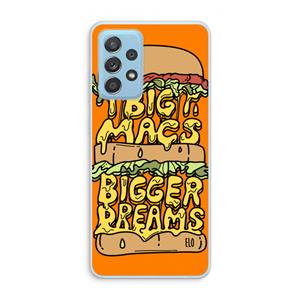 CaseCompany Big Macs Bigger Dreams: Samsung Galaxy A73 Transparant Hoesje