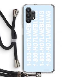 CaseCompany Hotline bling blue: Samsung Galaxy A32 5G Transparant Hoesje met koord