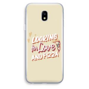 CaseCompany Pizza is the answer: Samsung Galaxy J3 (2017) Transparant Hoesje