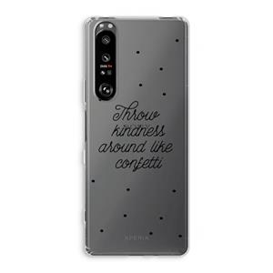 CaseCompany Confetti: Sony Xperia 1 III Transparant Hoesje