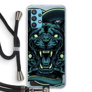 CaseCompany Cougar and Vipers: Samsung Galaxy A32 4G Transparant Hoesje met koord