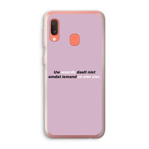 CaseCompany uw waarde daalt niet: Samsung Galaxy A20e Transparant Hoesje