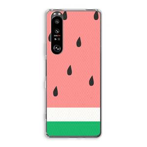CaseCompany Watermeloen: Sony Xperia 1 III Transparant Hoesje