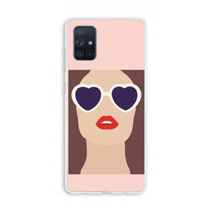 CaseCompany Red lips: Galaxy A71 Transparant Hoesje