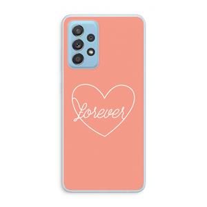 CaseCompany Forever heart: Samsung Galaxy A73 Transparant Hoesje