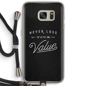CaseCompany Never lose your value: Samsung Galaxy S7 Transparant Hoesje met koord