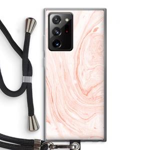 CaseCompany Peach bath: Samsung Galaxy Note 20 Ultra / Note 20 Ultra 5G Transparant Hoesje met koord