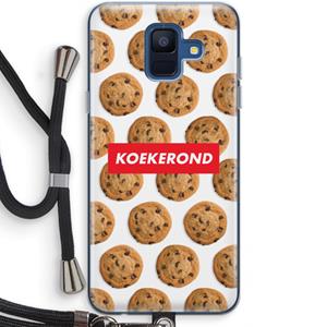 CaseCompany Koekerond: Samsung Galaxy A6 (2018) Transparant Hoesje met koord