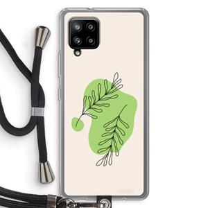 CaseCompany Beleaf in you: Samsung Galaxy A42 5G Transparant Hoesje met koord