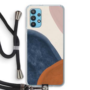 CaseCompany Geo #1: Samsung Galaxy A32 4G Transparant Hoesje met koord