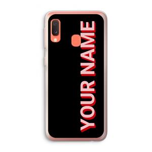 CaseCompany Namecase: Samsung Galaxy A20e Transparant Hoesje