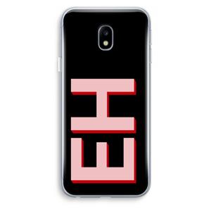 CaseCompany Monogram: Samsung Galaxy J3 (2017) Transparant Hoesje