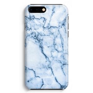 CaseCompany Blauw marmer: iPhone 8 Plus Volledig Geprint Hoesje