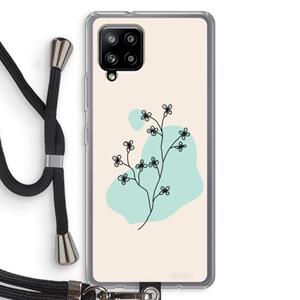 CaseCompany Love your petals: Samsung Galaxy A42 5G Transparant Hoesje met koord