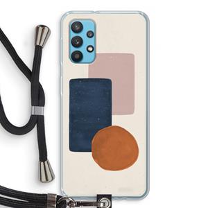 CaseCompany Geo #3: Samsung Galaxy A32 4G Transparant Hoesje met koord