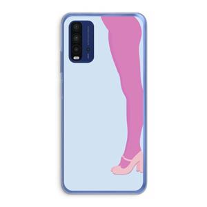 CaseCompany Pink panty: Xiaomi Redmi 9T Transparant Hoesje