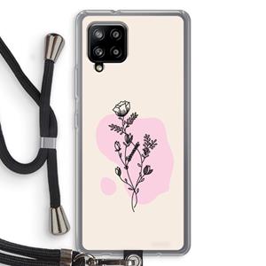 CaseCompany Roses are red: Samsung Galaxy A42 5G Transparant Hoesje met koord