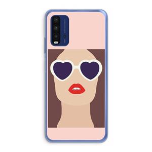 CaseCompany Red lips: Xiaomi Redmi 9T Transparant Hoesje